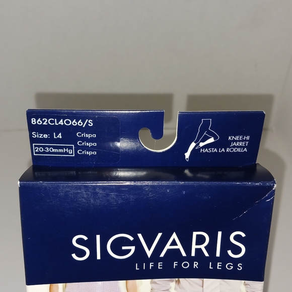 Sigvaris Open-Toe Knee-Hi Compression Stockings, 20-30 mmHg, L4, NIB - Picture 3 of 6